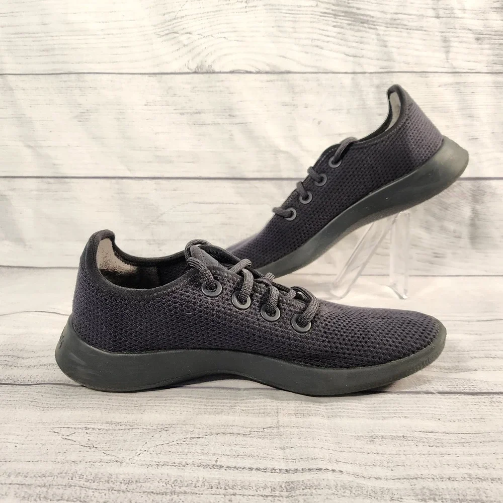 Allbirds Tree Runners Women's W8 Jet Black Sustainable Mesh Walking Sneakers TR - Picture 2 of 6
